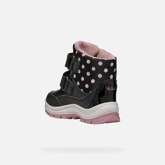 Geox Ankle Boots FLANFIL ABX BABY BlackOld Rose Minnie Blackold Rose 8211 Kids