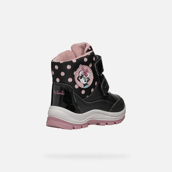 Geox Ankle Boots FLANFIL ABX BABY BlackOld Rose Minnie Blackold Rose 8211 Kids