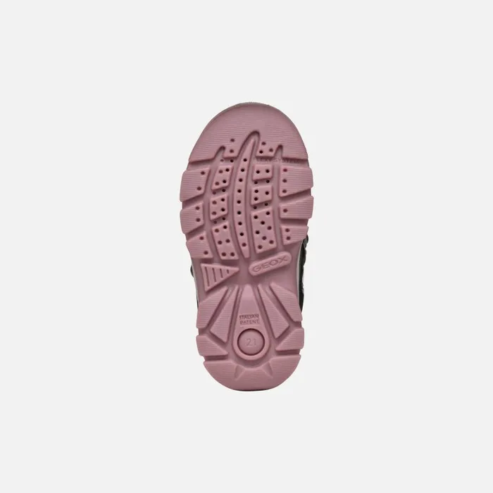 Geox Ankle Boots FLANFIL ABX BABY BlackOld Rose Minnie Blackold Rose 8211 Kids
