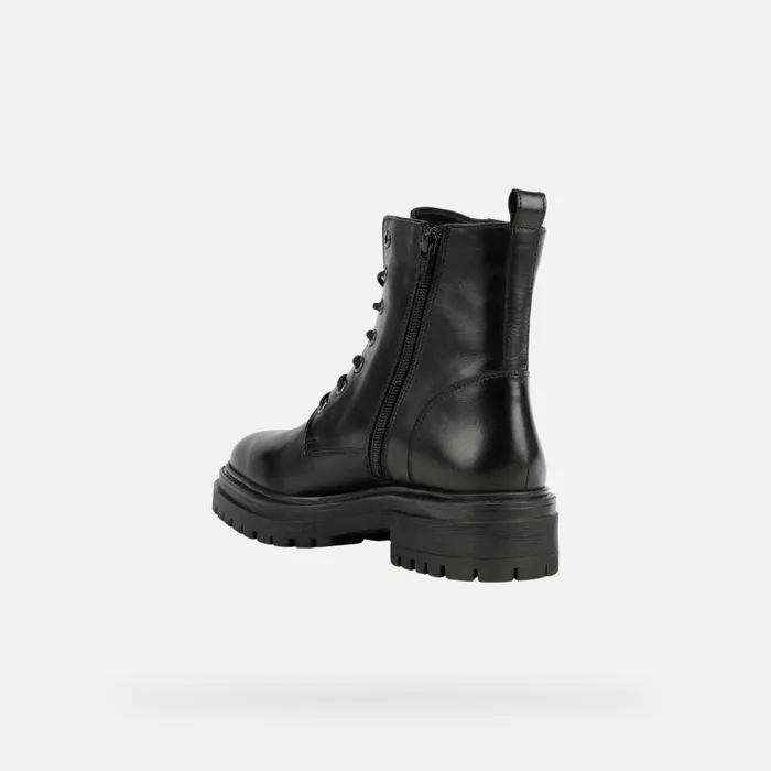 Geox Ankle Boots IRIDEA F Combat Boots Black Woman Geox Black 8211 Woman