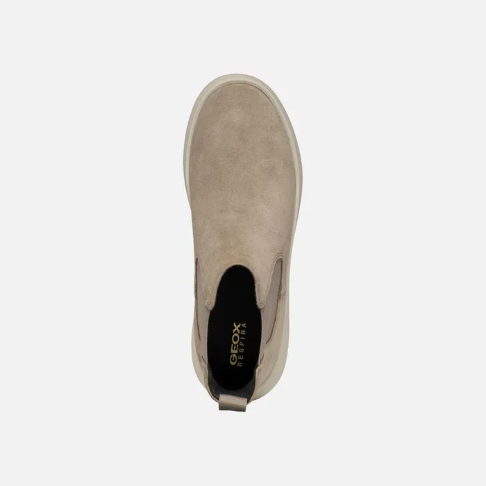 Geox Ankle Boots SPHERICA EC41 WOMAN Taupe Chelsea Boots Taupe 8211 Woman