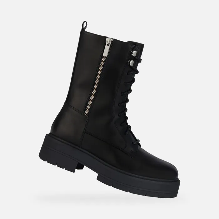 Geox Ankle Boots SPHERICA EC7 J Combat Boots Black Woman Geox Black 8211 Woman