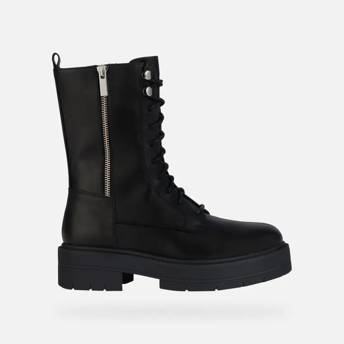 Geox Ankle Boots SPHERICA EC7 J Combat Boots Black Woman Geox Black 8211 Woman