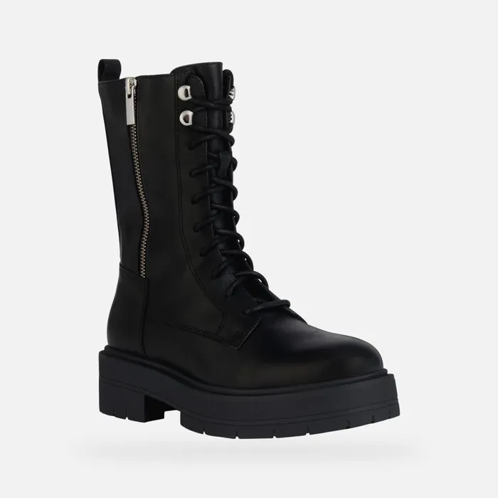 Geox Ankle Boots SPHERICA EC7 J Combat Boots Black Woman Geox Black 8211 Woman