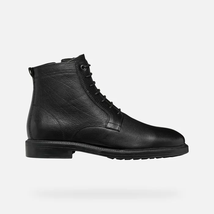 Geox Ankle Boots TIBERIO MAN Black Ankle Boots With Laces Black 8211 Man
