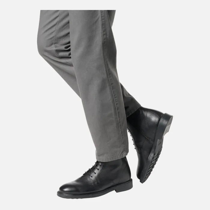 Geox Ankle Boots TIBERIO MAN Black Ankle Boots With Laces Black 8211 Man