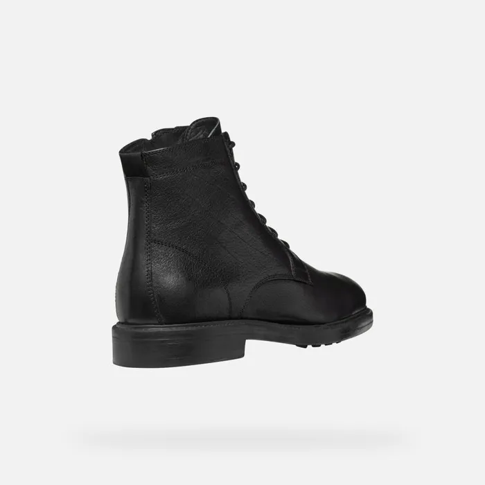 Geox Ankle Boots TIBERIO MAN Black Ankle Boots With Laces Black 8211 Man