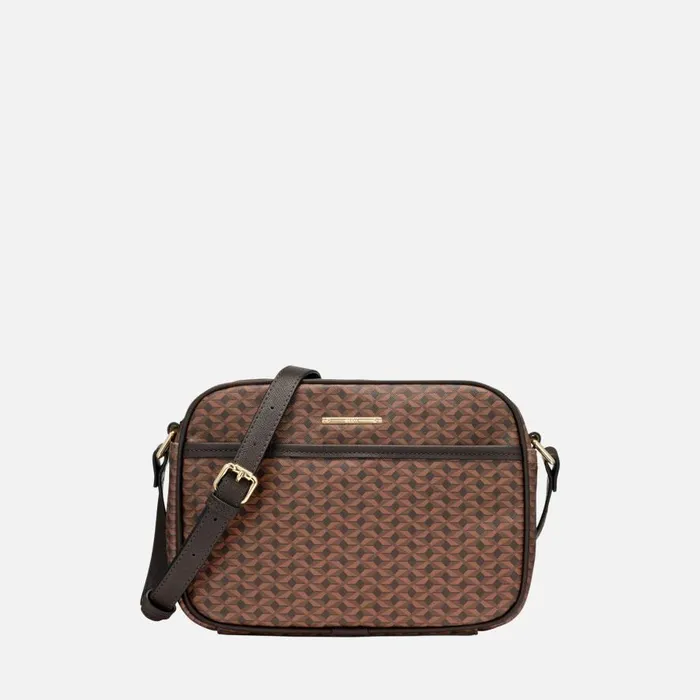 Geox Bags CELESTYE WOMAN Dark Brown Crossbody Bag Dark Brown 8211 Woman
