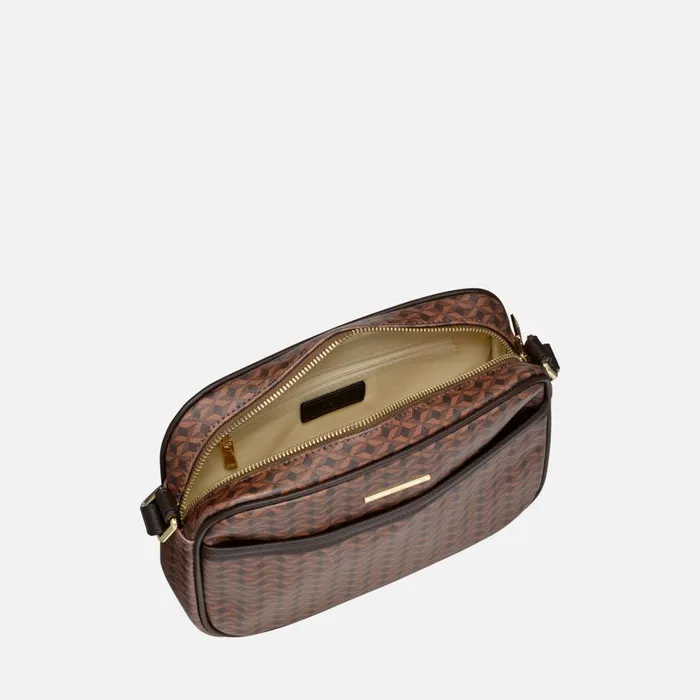 Geox Bags CELESTYE WOMAN Dark Brown Crossbody Bag Dark Brown 8211 Woman