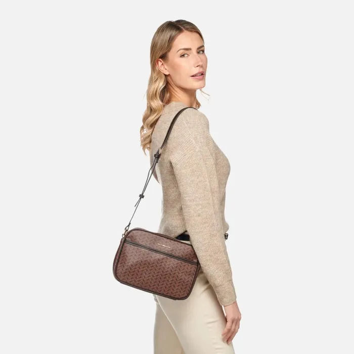 Geox Bags CELESTYE WOMAN Dark Brown Crossbody Bag Dark Brown 8211 Woman