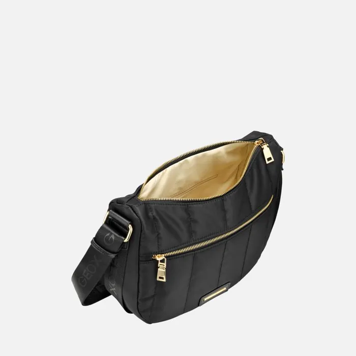 Geox Bags TRAVEGGY S WOMAN Black Crossbody Bag Black 8211 Woman