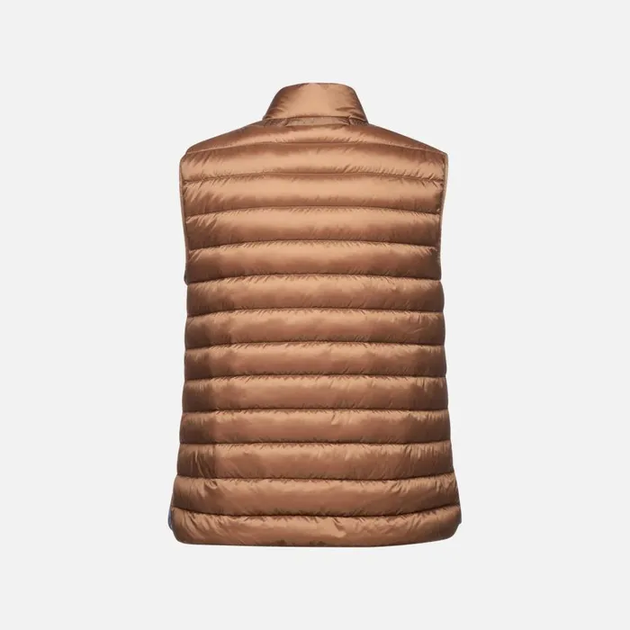 Geox Down Jackets JAYSEN WOMAN Partridge Sleeveless Down Jacket Partridge 8211 Woman
