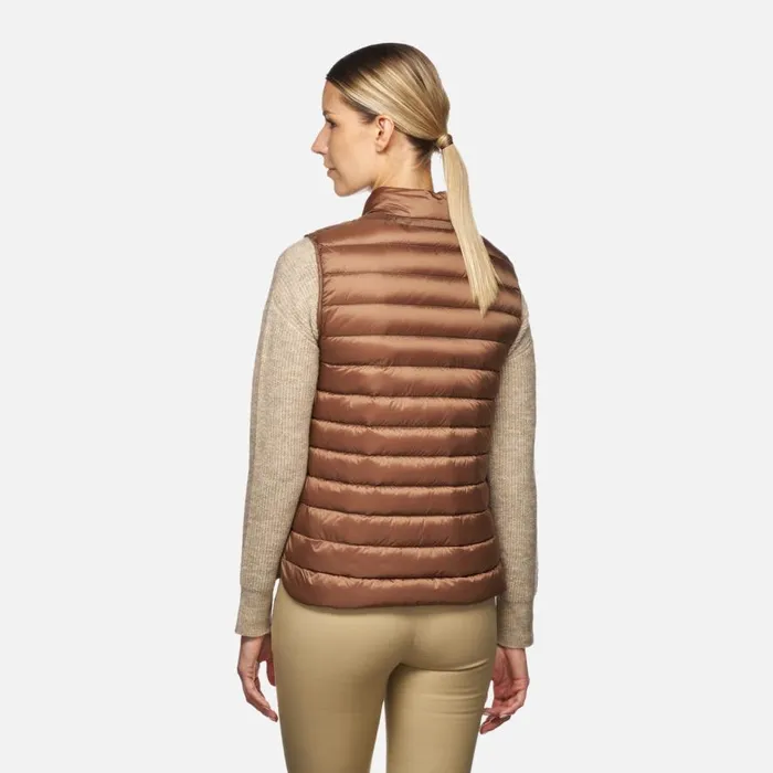 Geox Down Jackets JAYSEN WOMAN Partridge Sleeveless Down Jacket Partridge 8211 Woman