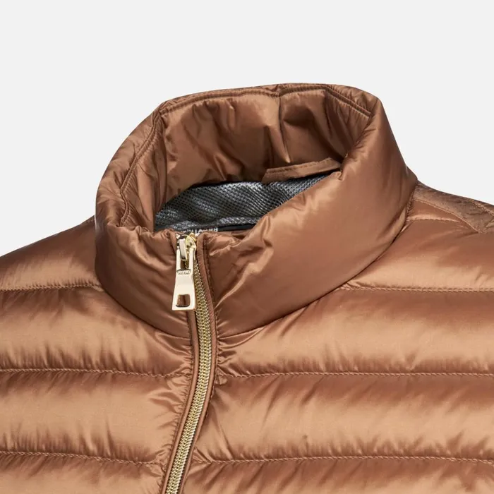 Geox Down Jackets JAYSEN WOMAN Partridge Sleeveless Down Jacket Partridge 8211 Woman