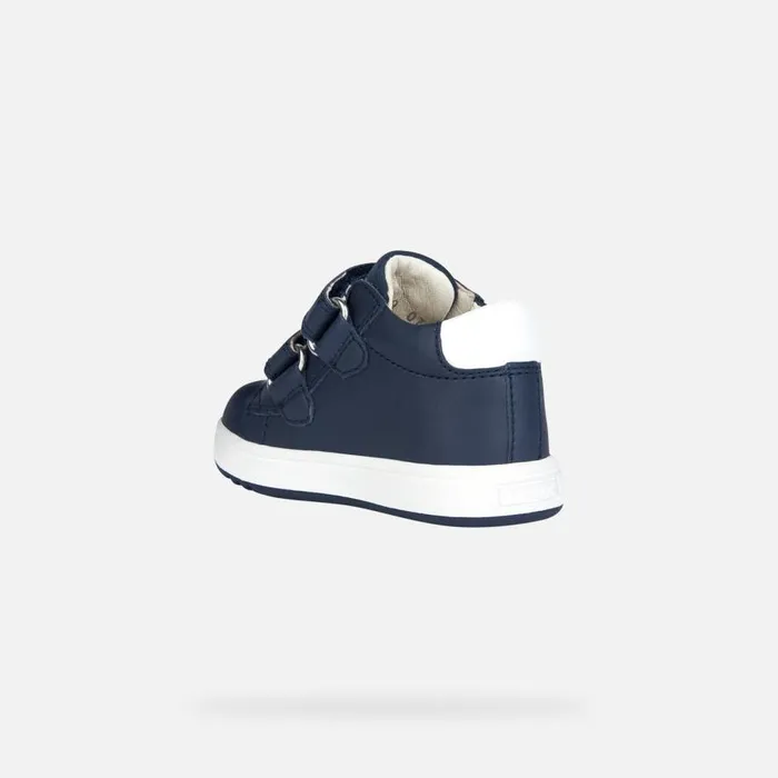 Geox First Steps BIGLIA Baby039s Navy Sneakers With Straps Geox Navyblue 8211 Kids