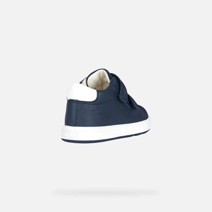 Geox First Steps BIGLIA Baby039s Navy Sneakers With Straps Geox Navyblue 8211 Kids