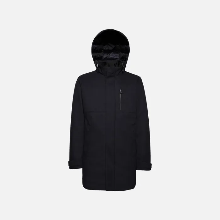 Geox Jackets AERANTIS MAN Mood Navy Long Parka Mood Navy 8211 Man