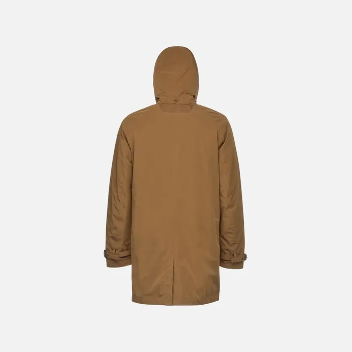 Geox Jackets ANYWECO MAN Hazelnut Brown Trench Coat Hazelnut Brown 8211 Man