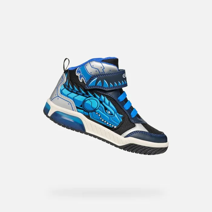 Geox LightUp Shoes INEK BOY NavyTurquoise High Top Sneakers Navyturquoise 8211 Kids Geox LightUp Shoes INEK BOY NavyTurquoise High Top Sneakers Navyturquoise 8211 Kids