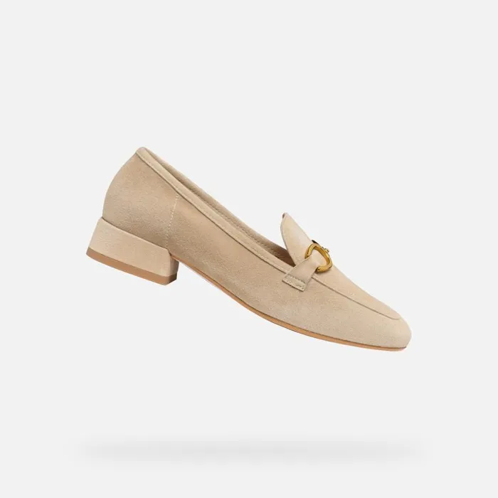 Geox Loafers DHYALMA WOMAN Light Taupe Leather Loafers Light Taupe 8211 Woman Geox Loafers DHYALMA WOMAN Light Taupe Leather Loafers Light Taupe 8211 Woman