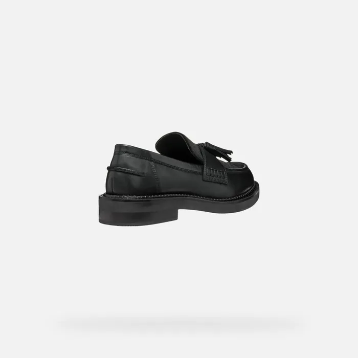 Geox Loafers SERILDA WOMAN Black Leather Loafers Black 8211 Woman
