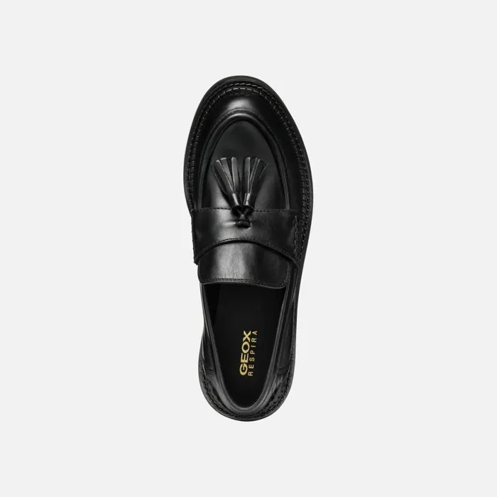 Geox Loafers SERILDA WOMAN Black Leather Loafers Black 8211 Woman