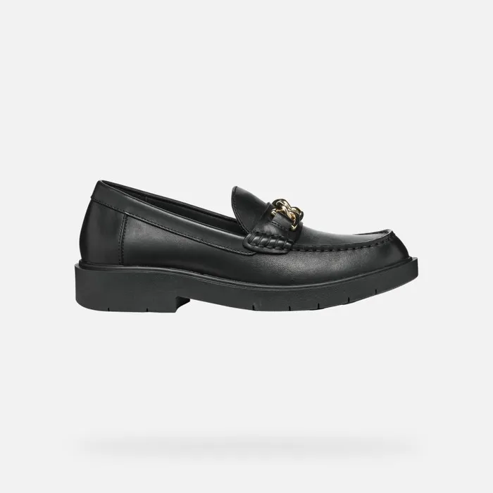 Geox Loafers SPHERICA EC1 C Leather Loafers Black Woman Geox Black 8211 Woman