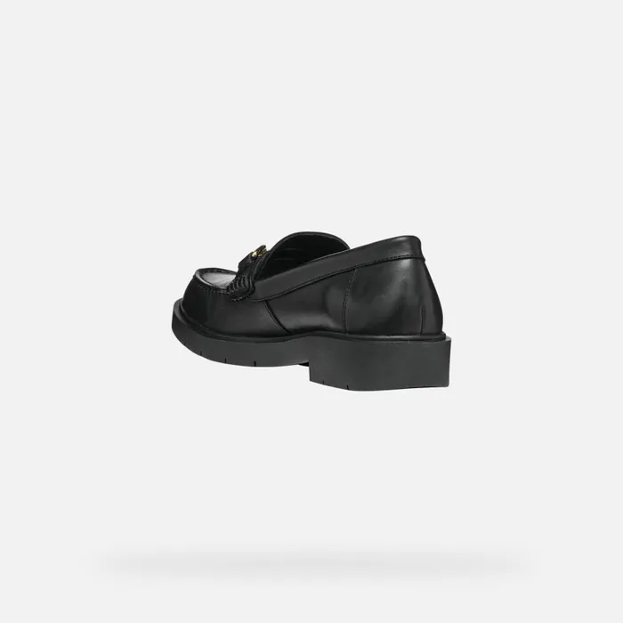 Geox Loafers SPHERICA EC1 C Leather Loafers Black Woman Geox Black 8211 Woman