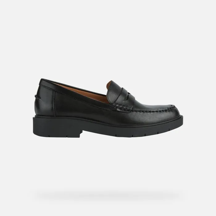 Geox Loafers SPHERICA EC1 Women039s Black Leather Loafers Geox Black 8211 Woman