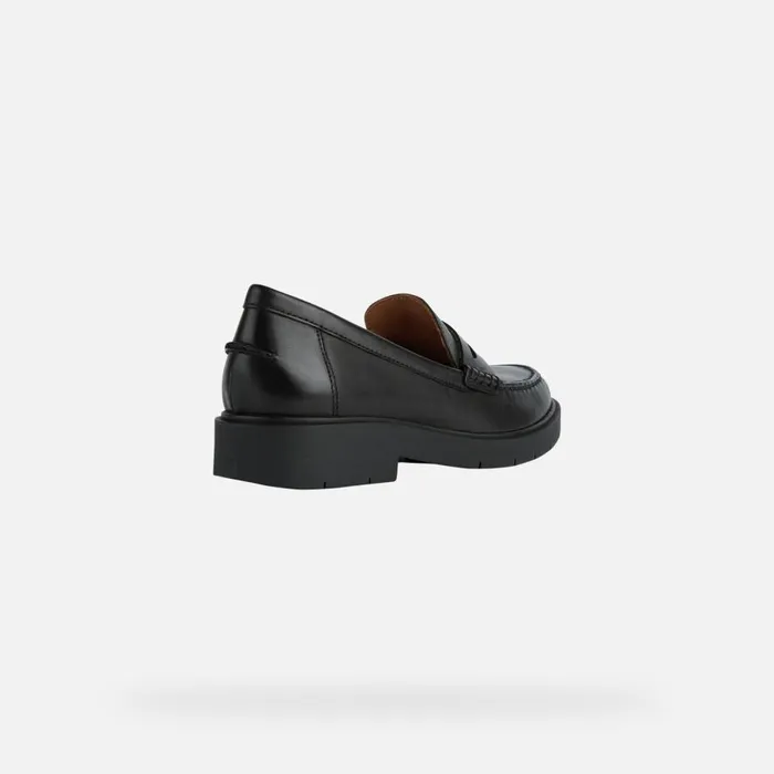 Geox Loafers SPHERICA EC1 Women039s Black Leather Loafers Geox Black 8211 Woman