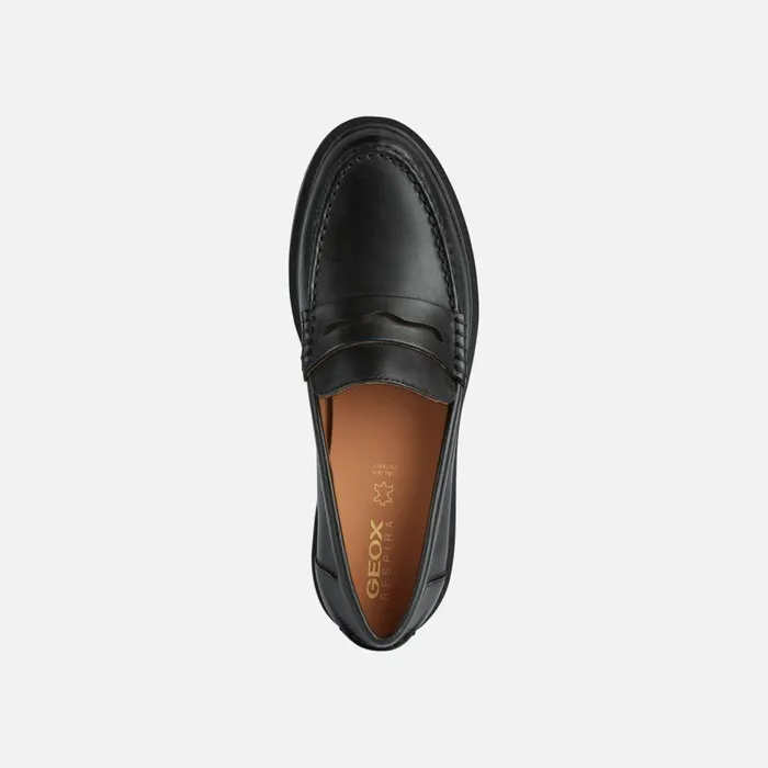 Geox Loafers SPHERICA EC1 Women039s Black Leather Loafers Geox Black 8211 Woman