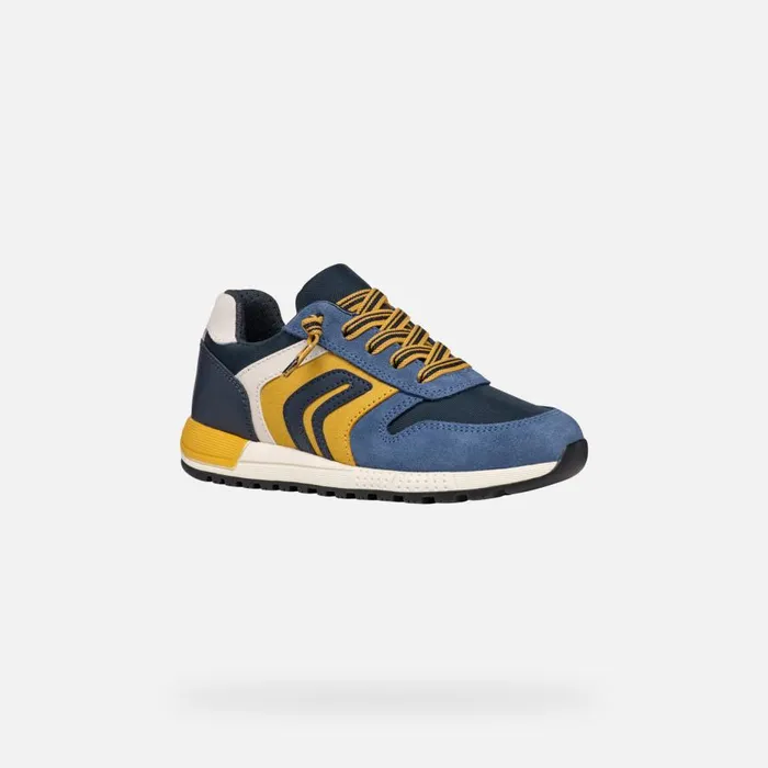 Geox Sneakers ALBEN BOY JeansYellow Low Top Sneakers Jeansyellow 8211 Kids