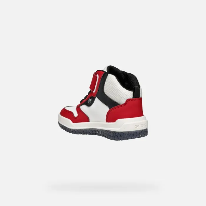 Geox Sneakers BUZZERLIGHT BOY RedWhite High Top Sneakers Redwhite 8211 Kids