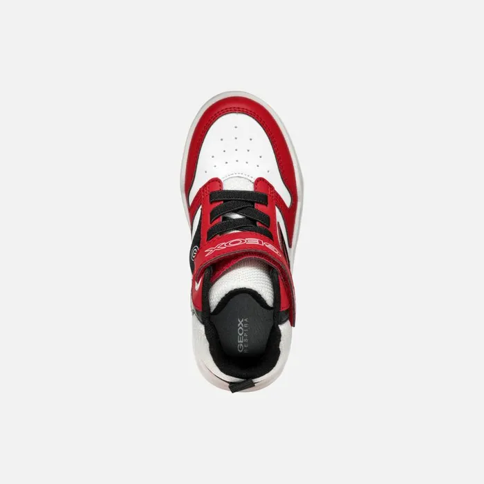 Geox Sneakers BUZZERLIGHT BOY RedWhite High Top Sneakers Redwhite 8211 Kids