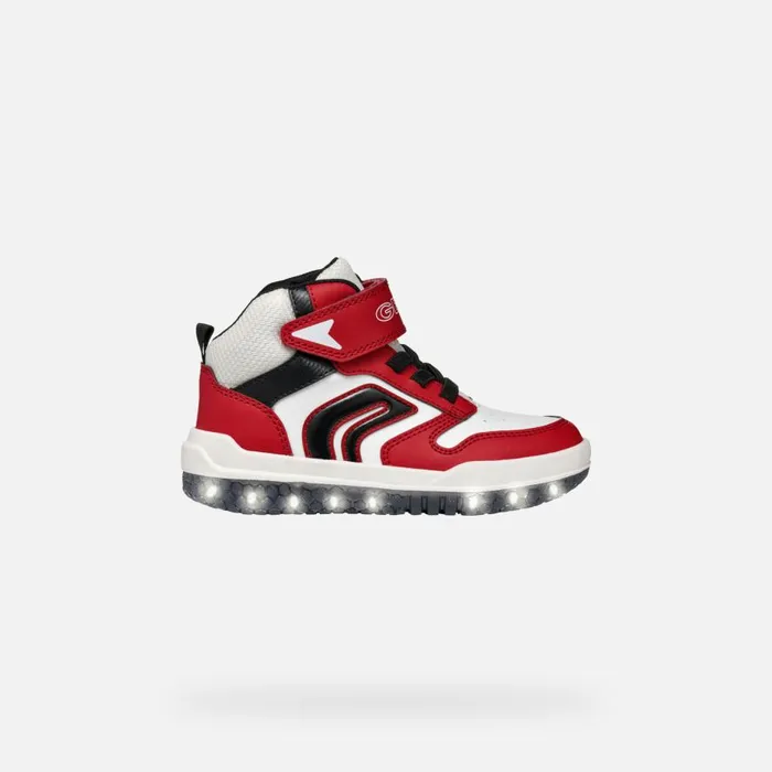 Geox Sneakers BUZZERLIGHT BOY RedWhite High Top Sneakers Redwhite 8211 Kids
