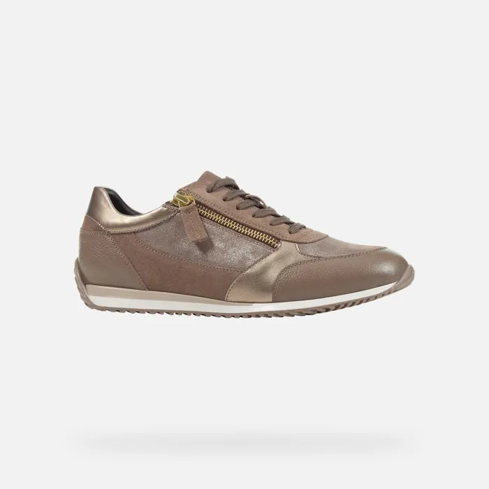 Geox Sneakers CALITHE A Low Top Sneakers Taupe Woman Geox Dark Taupe 8211 Woman