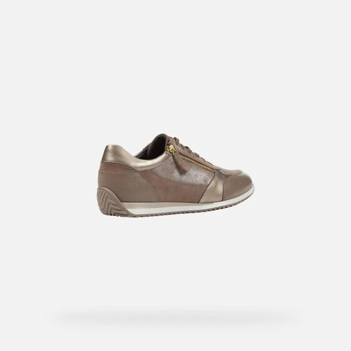 Geox Sneakers CALITHE A Low Top Sneakers Taupe Woman Geox Dark Taupe 8211 Woman