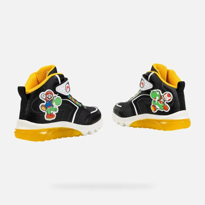 Geox Sneakers CIBERDRON JUNIOR BlackYellow Nintendo 8211 Supermario Blackyellow 8211 Kids