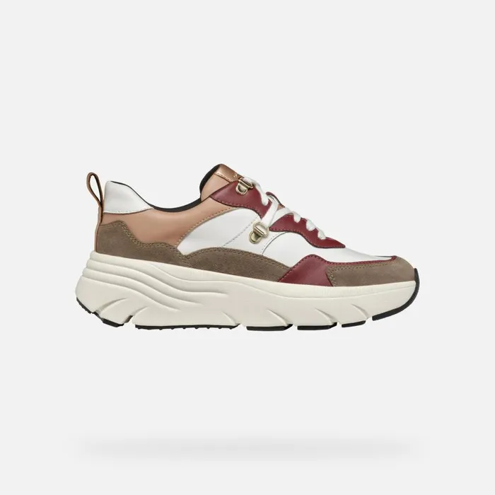 Geox Sneakers DIAMANTA WOMAN TaupeTerracotta Low Top Sneakers Taupeterracotta 8211 Woman