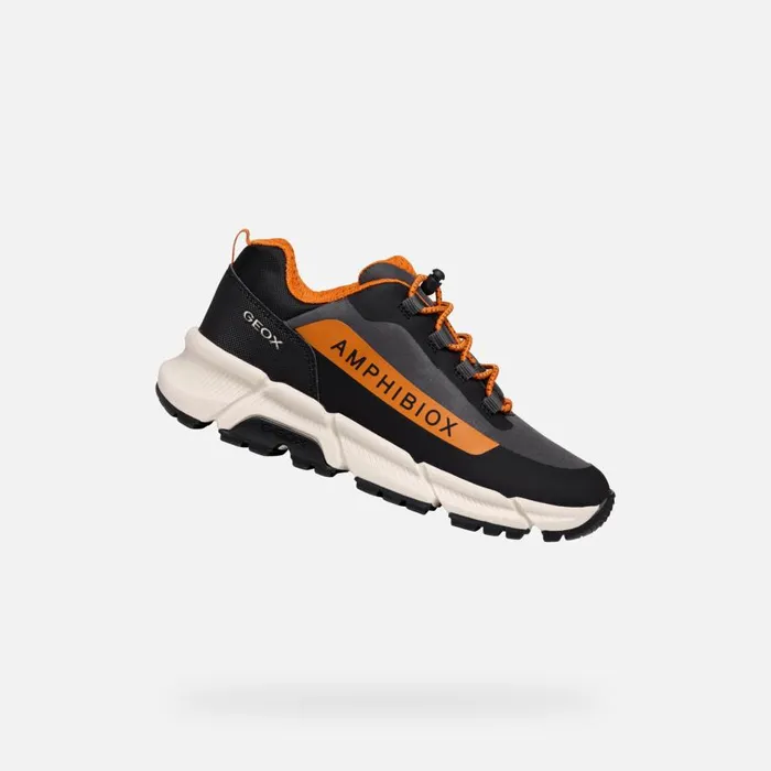 Geox Sneakers FLEXYPER PLUS ABX BOY Dark GreyDark Orange Low Top Sneakers Dark Greydark Orange 8211 Kids Geox Sneakers FLEXYPER PLUS ABX BOY Dark GreyDark Orange Low Top Sneakers Dark Greydark Orange 8211 Kids