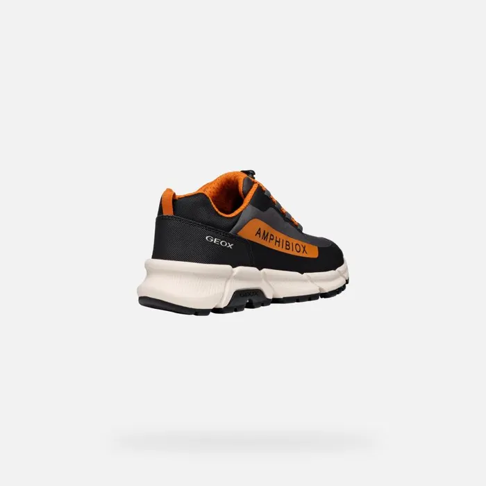 Geox Sneakers FLEXYPER PLUS ABX BOY Dark GreyDark Orange Low Top Sneakers Dark Greydark Orange 8211 Kids