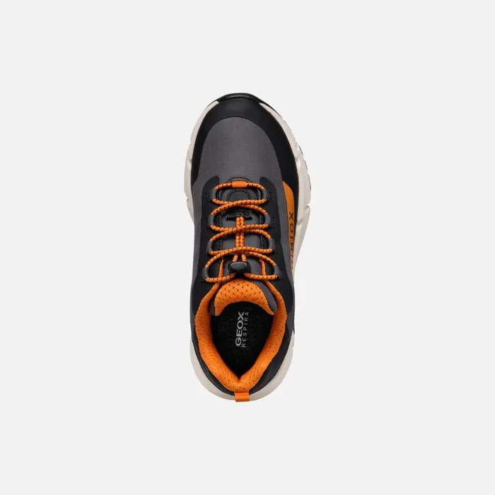 Geox Sneakers FLEXYPER PLUS ABX BOY Dark GreyDark Orange Low Top Sneakers Dark Greydark Orange 8211 Kids