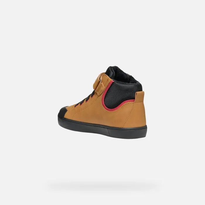 Geox Sneakers GISLI BOY Dark YellowBlack High Top Sneakers Dark Yellowblack 8211 Kids