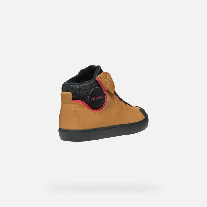 Geox Sneakers GISLI BOY Dark YellowBlack High Top Sneakers Dark Yellowblack 8211 Kids