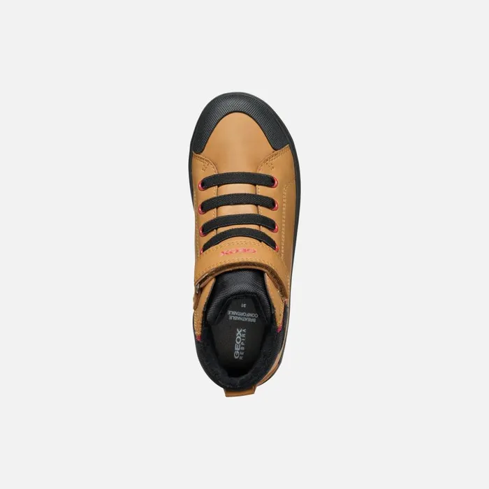 Geox Sneakers GISLI BOY Dark YellowBlack High Top Sneakers Dark Yellowblack 8211 Kids