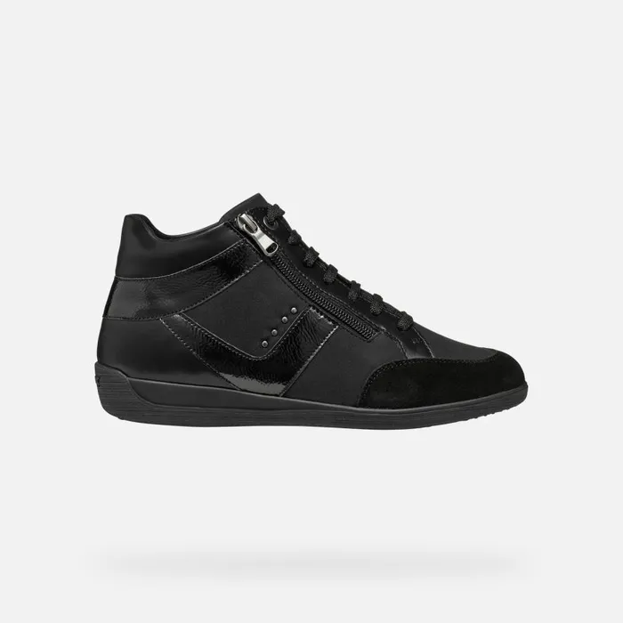 Geox Sneakers MYRIA WOMAN Black High Top Sneakers Black 8211 Woman