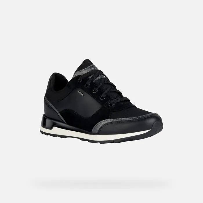 Geox Sneakers NEW ANEKO B ABX B Waterproof Shoes Black Woman Geox Black 8211 Woman