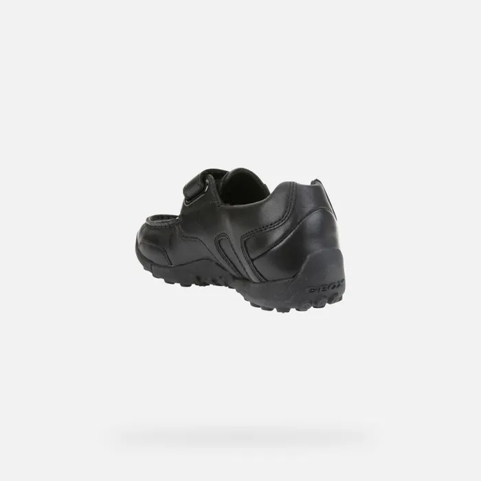 Geox Uniform Shoes WSNAKE MOCASSINO Junior Boy039s Black Leather Loafers Geox Black 8211 Kids