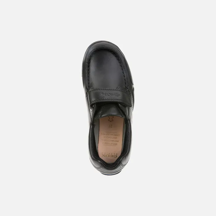 Geox Uniform Shoes WSNAKE MOCASSINO Junior Boy039s Black Leather Loafers Geox Black 8211 Kids