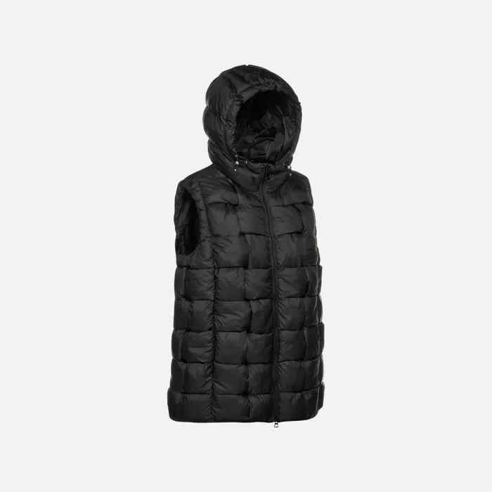 Geox Vests DIAMOND WOMAN Black Sleeveless Black 8211 Woman